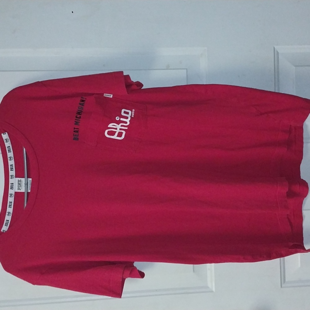 Pink VS Collegiate Collection 2016 "Beat Michigan" Woman's Large T-Shirt.